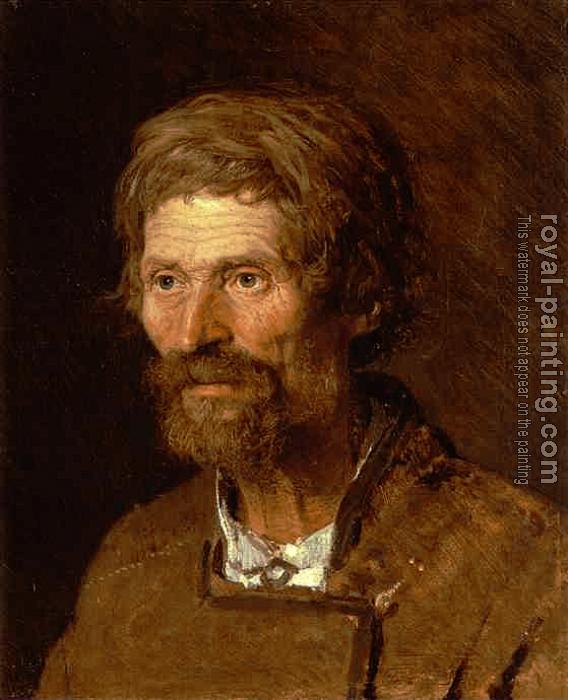 Ivan Nikolaevich Kramskoy : Head of an Old Ukranian Peasant